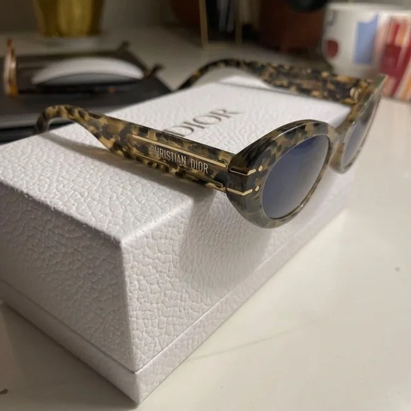 Christian Dior Signature Tortoiseshell Acetate Cat Eye Sunglasses